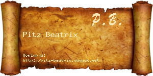 Pitz Beatrix névjegykártya