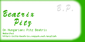 beatrix pitz business card